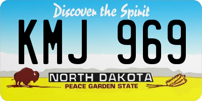 ND license plate KMJ969