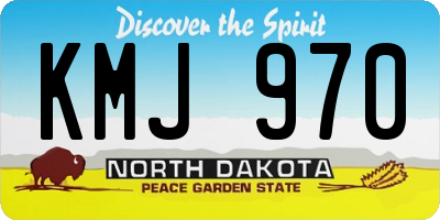 ND license plate KMJ970