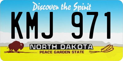 ND license plate KMJ971