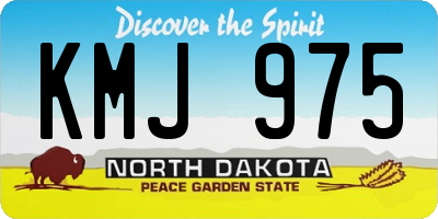 ND license plate KMJ975