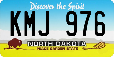 ND license plate KMJ976