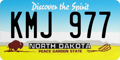 ND license plate KMJ977