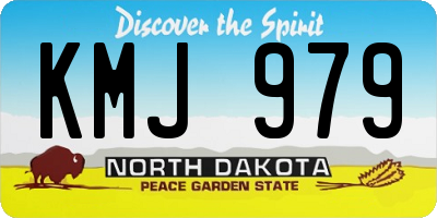 ND license plate KMJ979