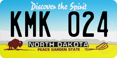 ND license plate KMK024