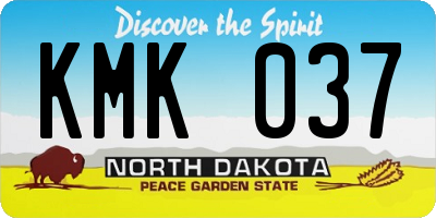 ND license plate KMK037