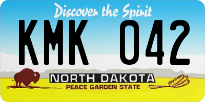 ND license plate KMK042