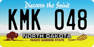 ND license plate KMK048