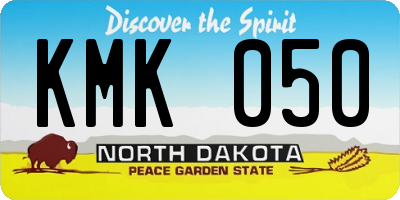 ND license plate KMK050