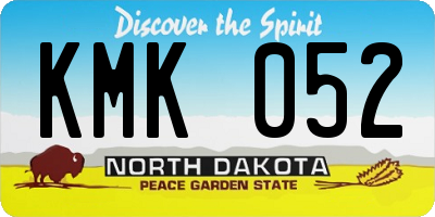 ND license plate KMK052