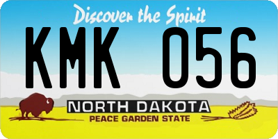 ND license plate KMK056