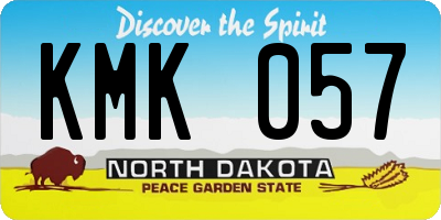 ND license plate KMK057