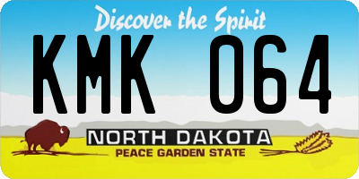ND license plate KMK064