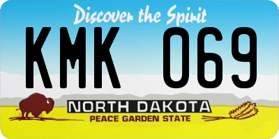 ND license plate KMK069