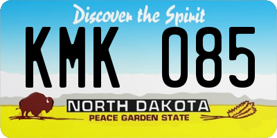 ND license plate KMK085