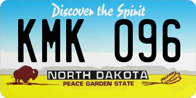 ND license plate KMK096