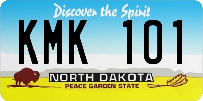 ND license plate KMK101