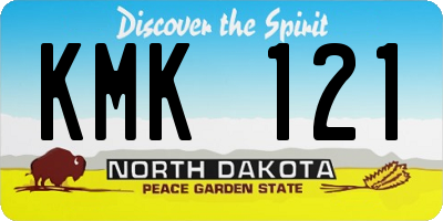ND license plate KMK121