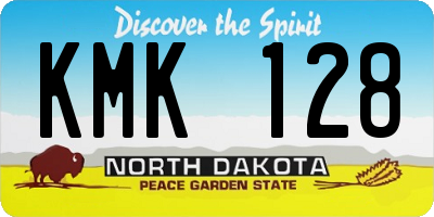 ND license plate KMK128