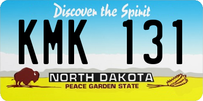 ND license plate KMK131