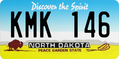 ND license plate KMK146