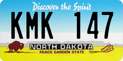ND license plate KMK147