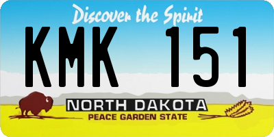 ND license plate KMK151