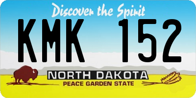 ND license plate KMK152