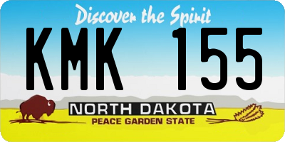 ND license plate KMK155