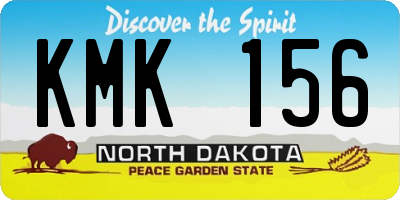 ND license plate KMK156