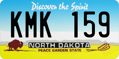 ND license plate KMK159