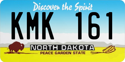 ND license plate KMK161