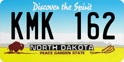 ND license plate KMK162