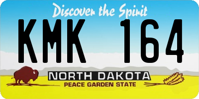 ND license plate KMK164