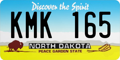 ND license plate KMK165
