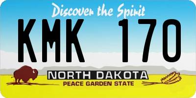 ND license plate KMK170