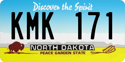 ND license plate KMK171