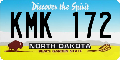 ND license plate KMK172