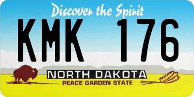 ND license plate KMK176