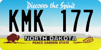 ND license plate KMK177