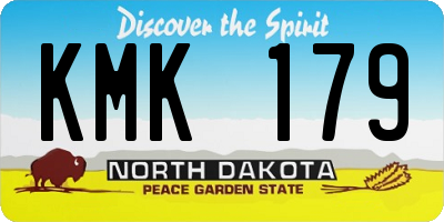 ND license plate KMK179