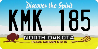 ND license plate KMK185