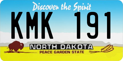 ND license plate KMK191
