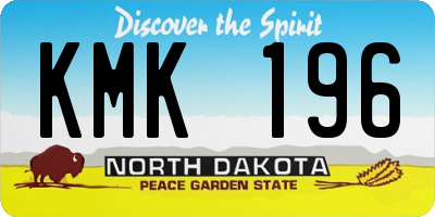 ND license plate KMK196