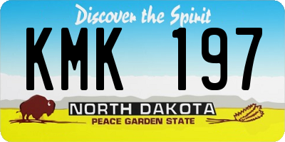 ND license plate KMK197