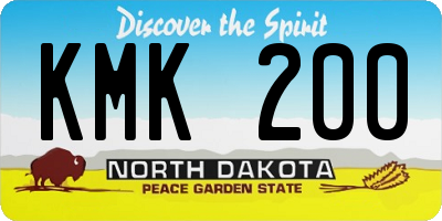 ND license plate KMK200