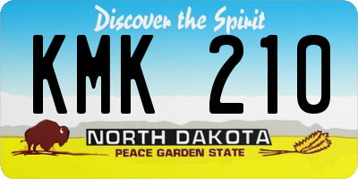 ND license plate KMK210