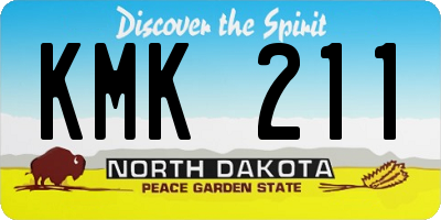 ND license plate KMK211