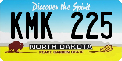 ND license plate KMK225