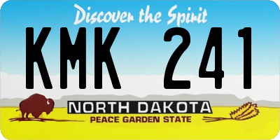 ND license plate KMK241