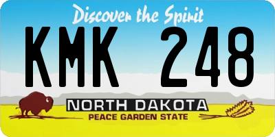 ND license plate KMK248